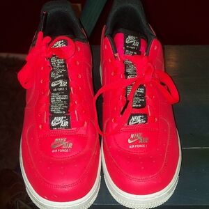 Nike Air Force 1 Bright Red Sneakers